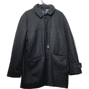 London fog, adult‎ size, XL, wool blend, heavy weight, button, front blazer